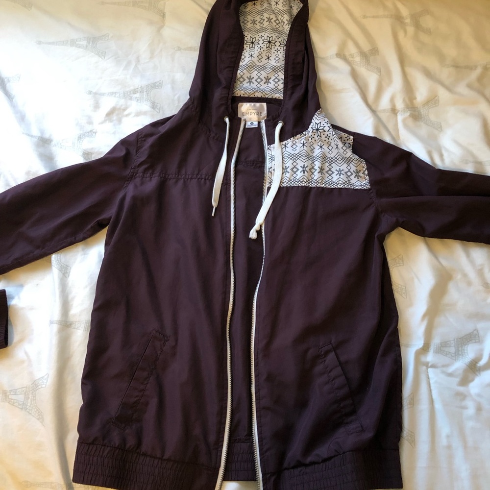 Burgundy wind breaker